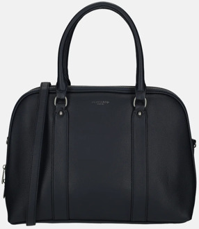 shopper met laptopvak navy Blauw