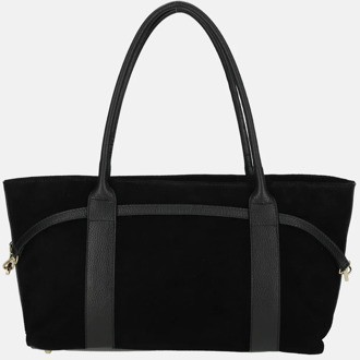 shopper suede zwart