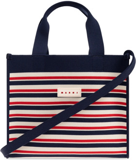 Shopper tas met logo Marni , Multicolor , Dames - ONE Size