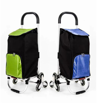 shopping cart supermarket folding portable stair climbing cart hand pull trailer household grocery cart shopping bags/basket