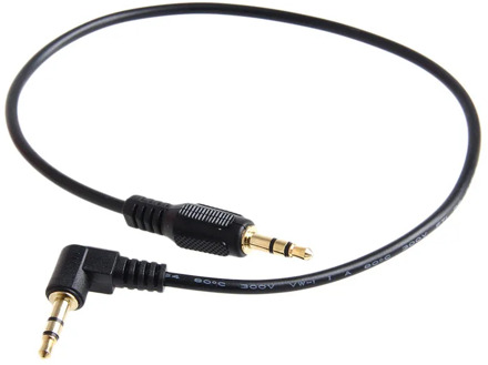 Short 30CM 3.5MM Male To Male 90 Degree Right Angled Aux Cable Line