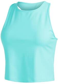 Short Basic Tanktop Dames-Mint - XL