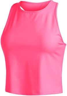 Short Basic Tanktop Dames-Pink roze - XL