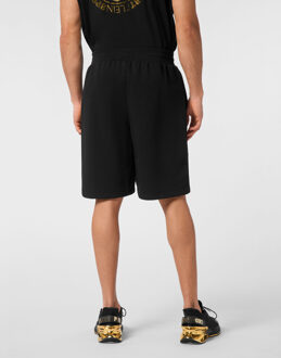 Short Cargo Pants Laminated Zwart/goud