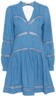 Short Dresses Twinset , Blue , Dames - XS