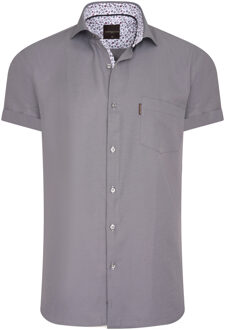 Short sleeve blouse antraciet - maat Grijs