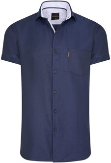 Short sleeve blouse navy Blauw - L