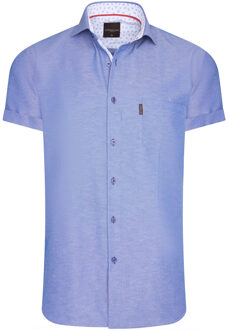 Short sleeve blouse royal - maat Blauw