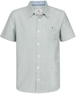 Short Sleeve Overhemd Print Groen - L,XXL