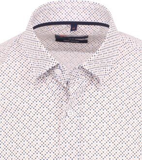 Short Sleeve Overhemd Print Multicolour Beige - L,M,S,XL,XXL