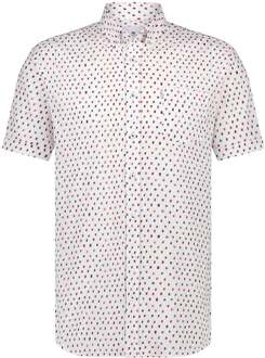 Short Sleeve Overhemd Print Wit - L,M,XXL