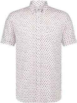 Short Sleeve Overhemd Print Wit - L