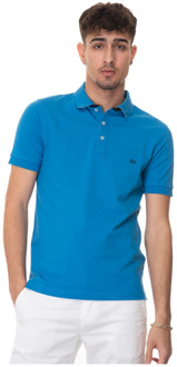 Short sleeve polo shirt Fay , Blue , Heren - 2Xl,M,S,3Xl