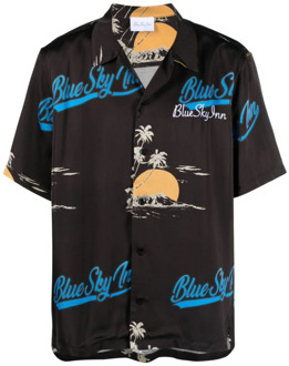Short Sleeve Shirts Blue Sky Inn , Black , Heren
