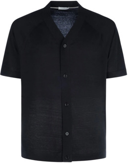 Short Sleeve Shirts Paolo Pecora , Black , Heren - 2Xl,M,S