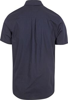 Short Sleeves Overhemd Poplin Navy Donkerblauw - M