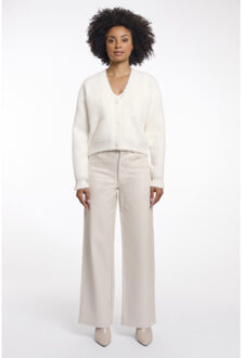 short v-neck cardigan isarea.5002621 70 snow white Wit