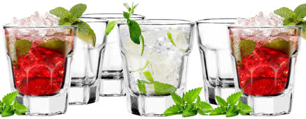 Shotglaasjes - 6x - Krakau - 40 ml - glas - borrelglazen