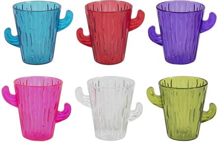 Shotglaasjes cactus set a 6 stuks 60ml verschillende