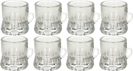 Shotglas - 10x - vorm bierpul glaasje/glas - met handvat - 2cl - Oktoberfest