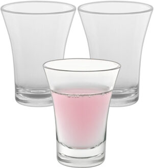 Shotglas - 6x - SAN kunststof - 4 cl - onbreekbaar - herbruikbaar - shotglazen
