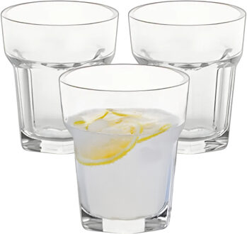 Shotglas Facet - 6x - SAN kunststof - 4 cl - onbreekbaar - herbruikbaar - shotglazen
