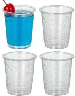 Shotglazen - 120x st - transparant - 40 ml - PLA - biologisch afbreekbaar - shotglaasjes