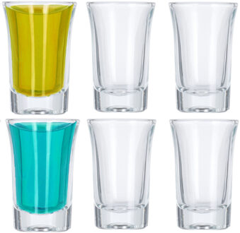 Shotglazen/borrelglaasjes - set van 48x st - 40 ml - glas - transparant