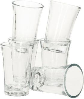 Shotjes/shotglazen/borrelglazen - 12x stuks - 40 ml - glas - Shotglazen Transparant