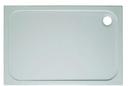 Shower Tray douchebak 80x110x4.5cm rechthoek stone resin wit SR0R81100