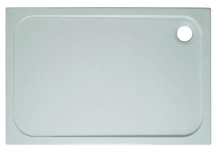 Shower Tray douchebak 90x140x4.5cm met antikalkbehandeling stone resin wit SR0R91400