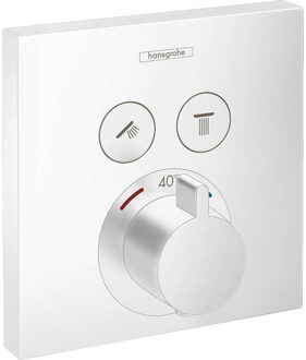 ShowerSelect afdekset inbouwthermostaat met 2 functies, mat wit