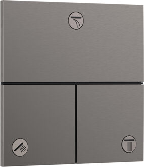 ShowerSelect Comfort E stopkraan inbouw voor 3 functies, Brushed Black Chrome