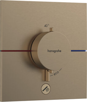 ShowerSelect Comfort E thermostaat inbouw voor 1 functie en extra uitgang, Brushed Bronze