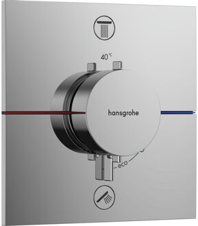 ShowerSelect Comfort E thermostaat inbouw voor 2 functies, chroom
