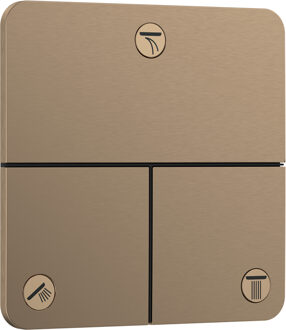 ShowerSelect Comfort Q stopkraan inbouw voor 3 functies, Brushed Bronze