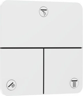 ShowerSelect Comfort Q stopkraan inbouw voor 3 functies, mat wit