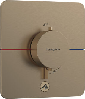 ShowerSelect Comfort Q thermsotaat inbouw voor 1 functie en extra uitgang, Brushed Bronze