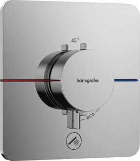 ShowerSelect Comfort Q thermsotaat inbouw voor 1 functie en extra uitgang, chroom