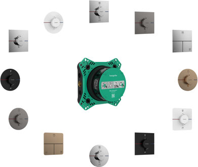 ShowerSelect Comfort S thermostaat inbouw voor 1 functie, mat wit