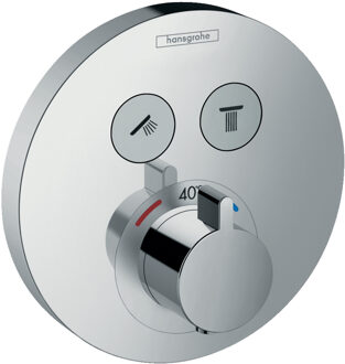 ShowerSelect S afbouwdeel voor inbouwkraan thermostatisch met omstel voor 2 douchefuncties chroom