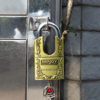 Shrouded Hardened Zinc Alloy Keyed Padlock warehouse door outdoor Gate Heavy Duty Lock with 3 keys Top Security Solid Lock