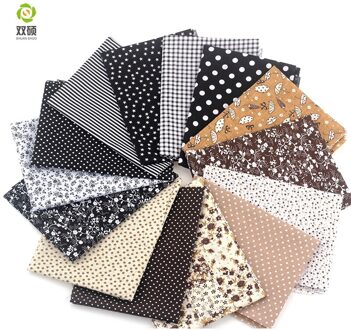 Shuanshuo Black & Koffie Charm Packs Patchwork Katoen Stof Telas Bundel Tilda Quilten Scrapbooking Doek 20x24CM 14 stks/partij