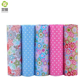 Shuanshuo Katoen Telas Stof Kleurrijke Fat Quarter Bundels Stof Voor PatchworK Naaien DIY Ambachten 40*50cm 5 stks/partij