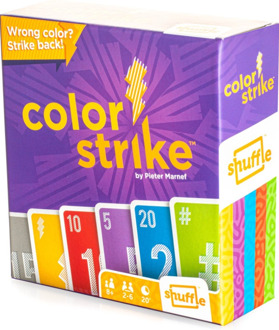 Shuffle kaartspel Color Strike karton paars/groen 111-delig