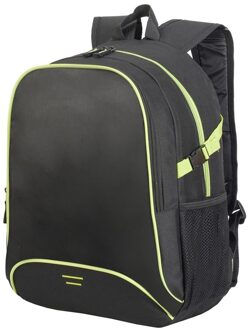 Shugon Allround rugzak/rugtas zwart/groen - A4-formaat - Schooltas - Laptoptas/boekentas Lime