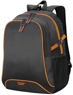 Shugon Allround rugzak/rugtas zwart/oranje - A4-formaat - Schooltas - Laptoptas/boekentas