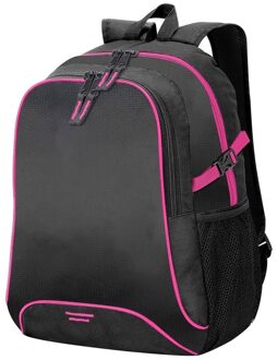 Shugon Allround rugzak/rugtas zwart/roze - A4-formaat - Schooltas - Laptoptas/boekentas