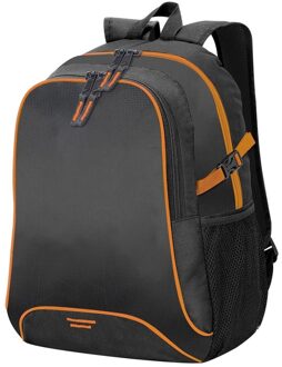 Shugon Zwart/oranje schooltas/boekentas 44 cm - Rugzak