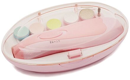 Shujin 6 in 1 Baby Nagelvijl voor Tenen Nagels Manicure Set Pasgeboren Nagel Slijpen Apparaat Nail roze